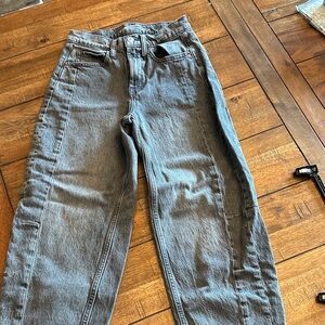 Barrel leg Gray Jeans size 0